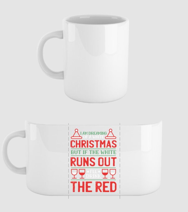 I am dreaming of a white Christmas model alb pe tricou
