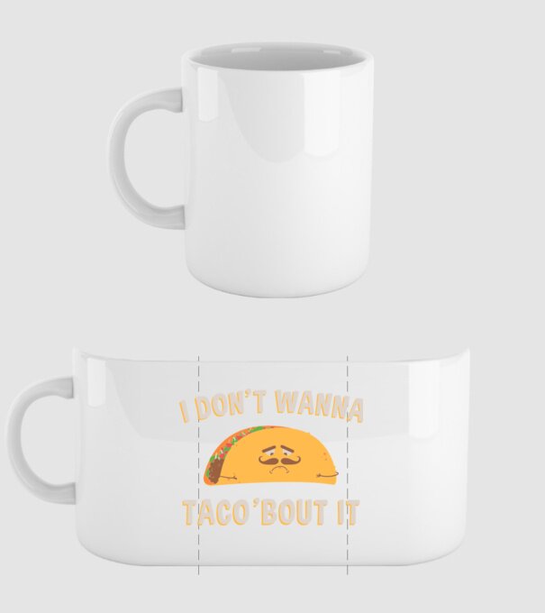 I dont wanna taco about it model alb pe tricou