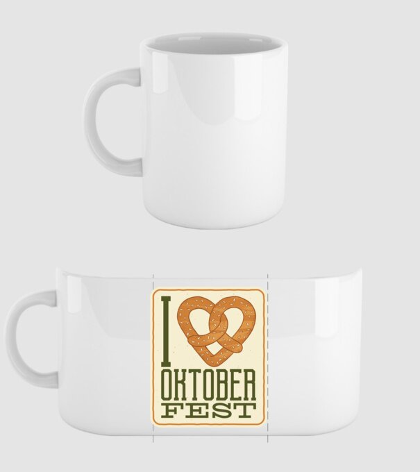 I Love Oktoberfest model alb pe tricou
