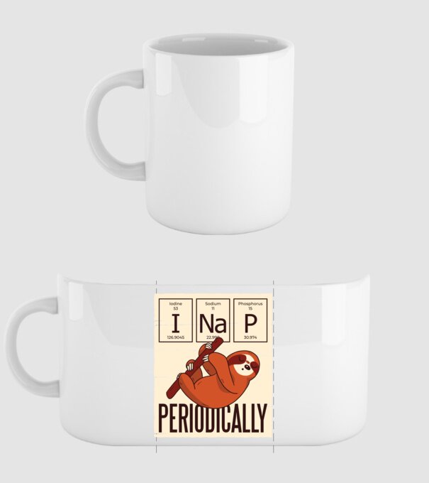 I NaP Periodic tricou leneș model alb pe tricou
