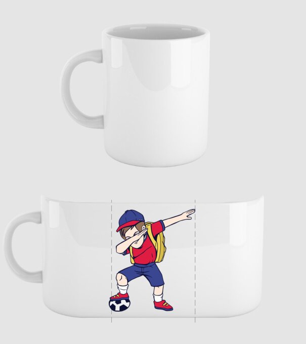 Școlar Fotbalist DAB model alb pe tricou