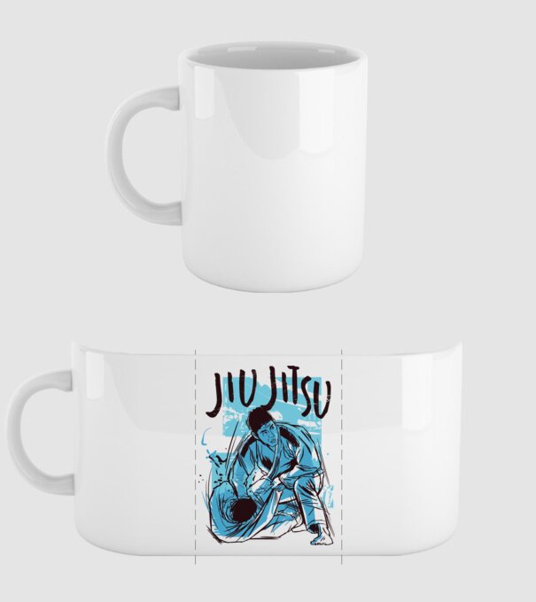Jiu Jitsu model alb pe tricou
