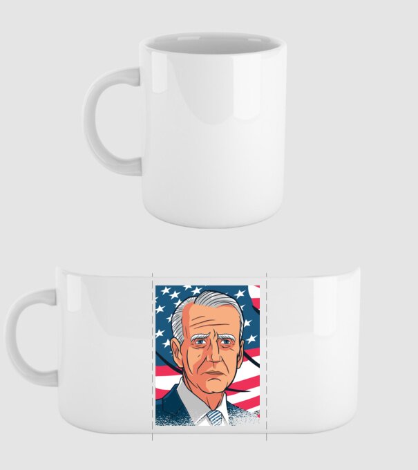 Joe Biden USA model alb pe tricou