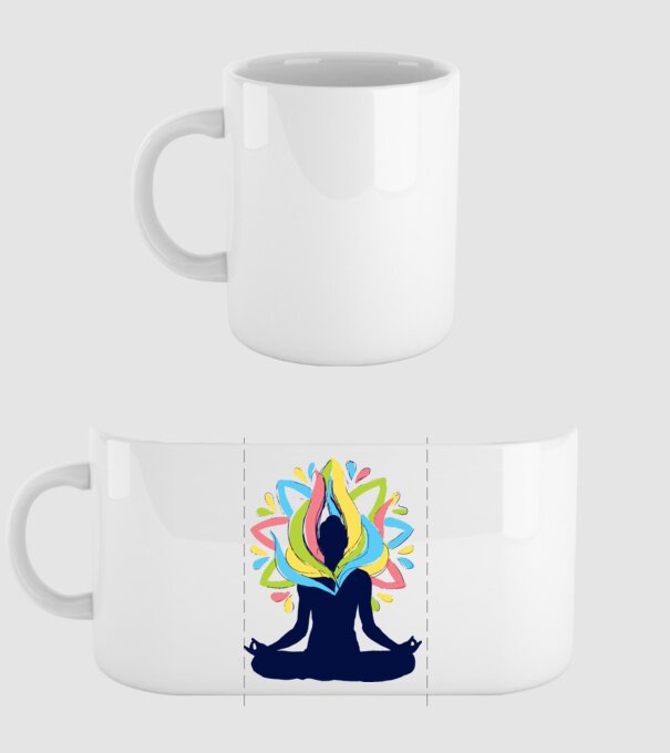 Energii Yoga Meditație model alb pe tricou