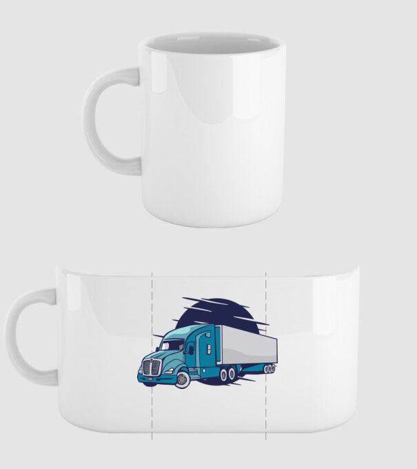 Tricou Șofer de camion model alb pe tricou