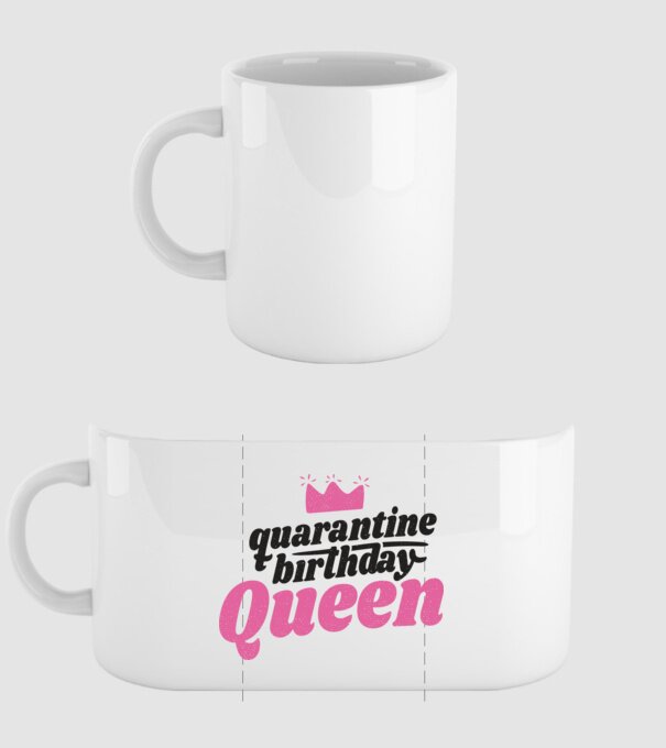 quarantine Queen model alb pe tricou