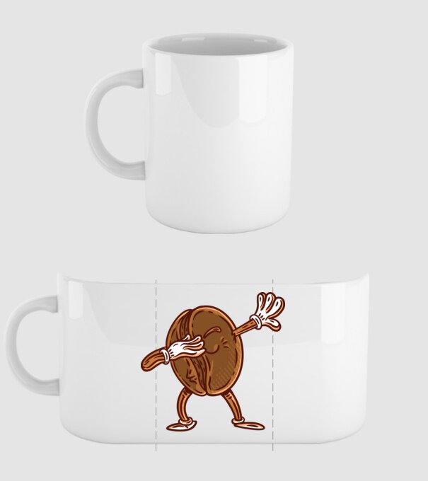 Cafea DAB model alb pe tricou