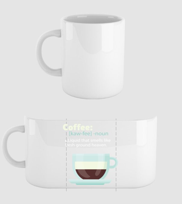 Definiție cafea model alb pe tricou