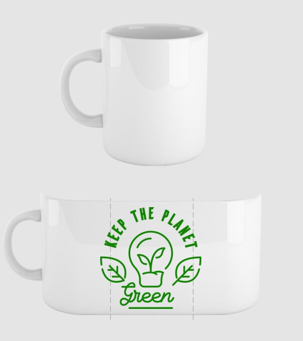 Keep The Planet Green - Ziua Pământului model alb pe tricou