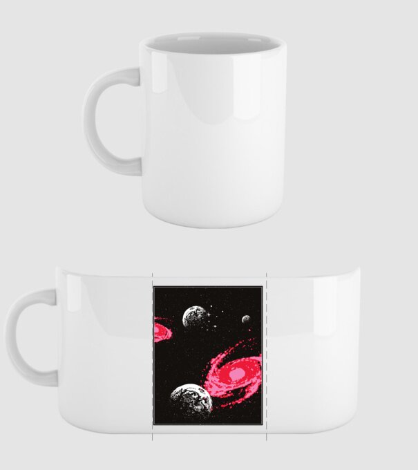 Cosmos Spațiu model alb pe tricou