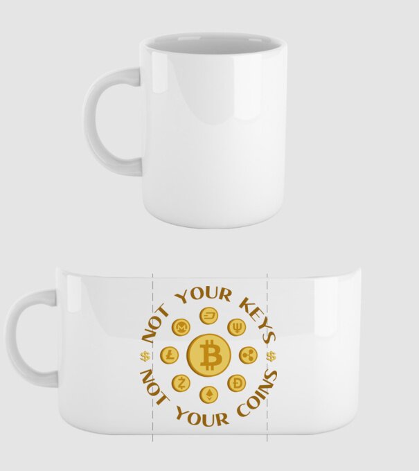 Criptomonede model alb pe tricou