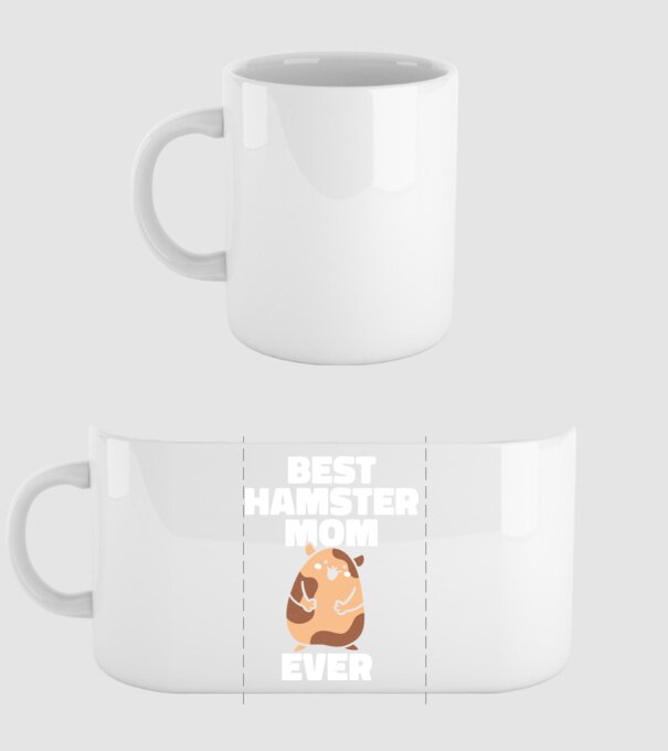 Cea mai bună mamă Hamster model alb pe tricou