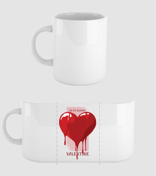 Fii dragostea mea - Be my bloody Valentine model alb pe tricou
