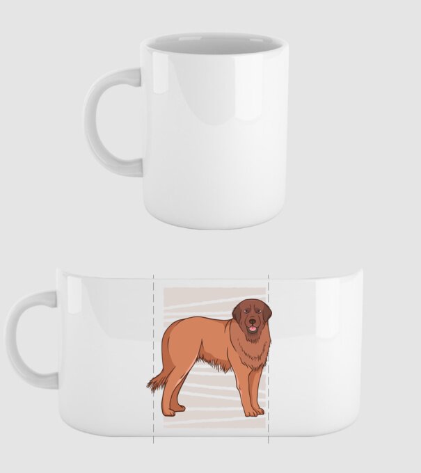 Câine ciobănesc Leonberg model alb pe tricou