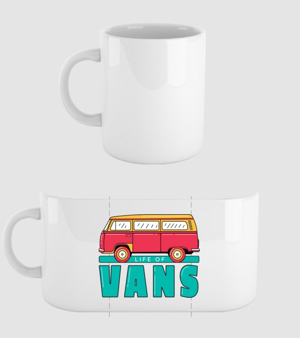 Life of Vans model alb pe tricou