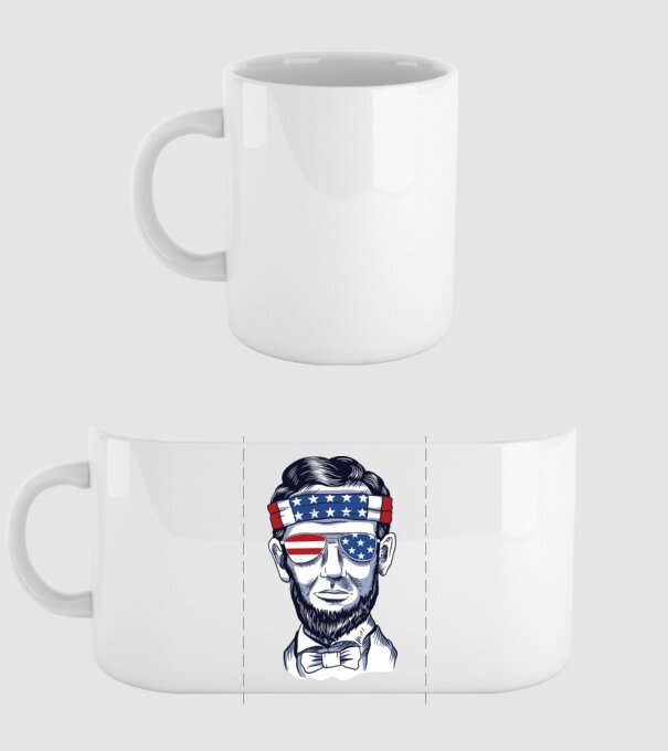 Lincoln USA model alb pe tricou