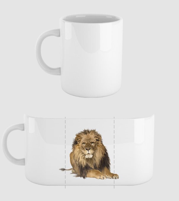 lion king model alb pe tricou
