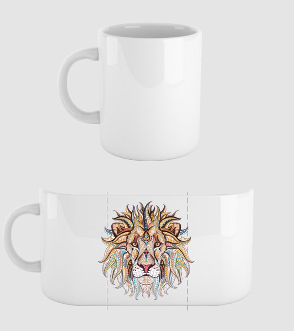 lion octopus model alb pe tricou