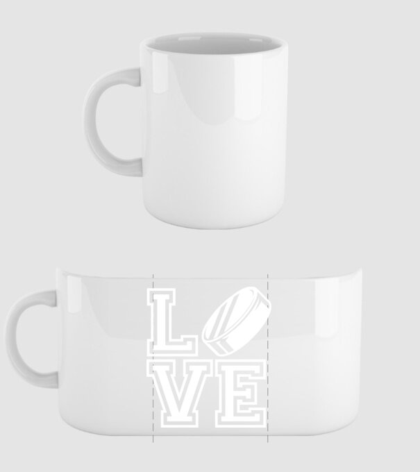 Love hochei model alb pe tricou
