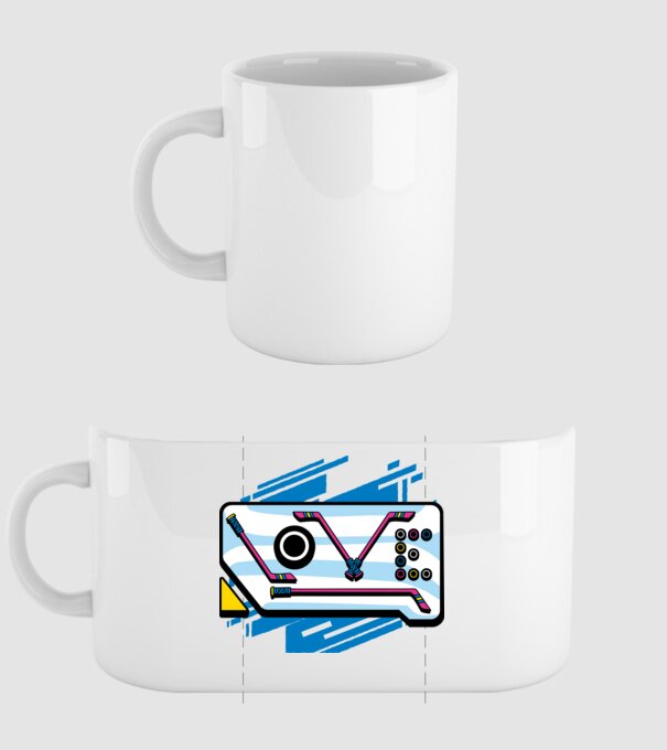 Love Hockey model alb pe tricou