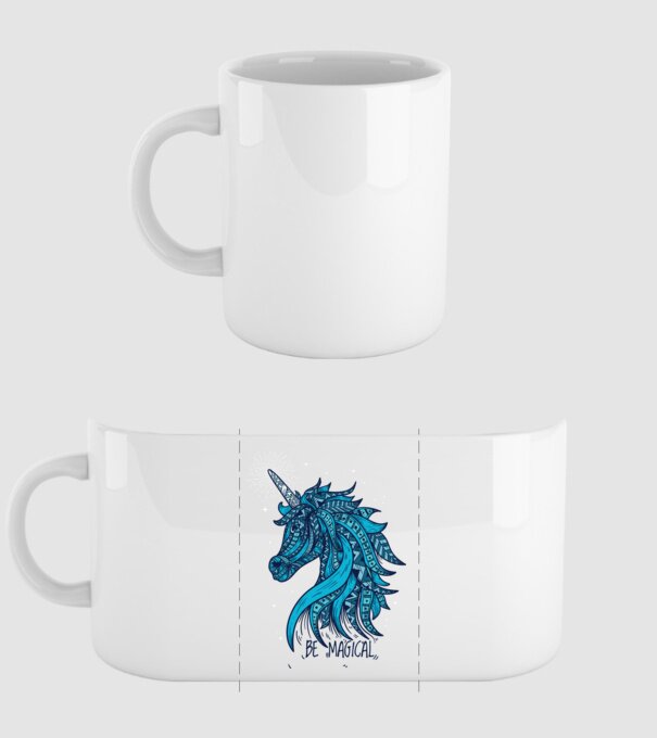 Unicorn magic model alb pe tricou