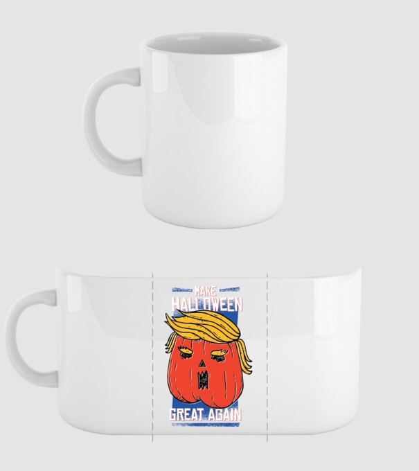 Make Halloween Great Again Trump model alb pe tricou