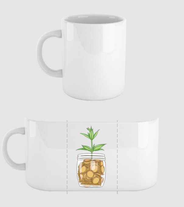 Plantă pușculiță porcușor model alb pe tricou