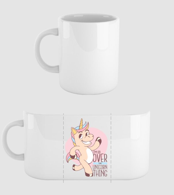 Am trecut de mult peste perioada de Unicorn model alb pe tricou