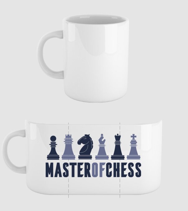Master of Chess model alb pe tricou