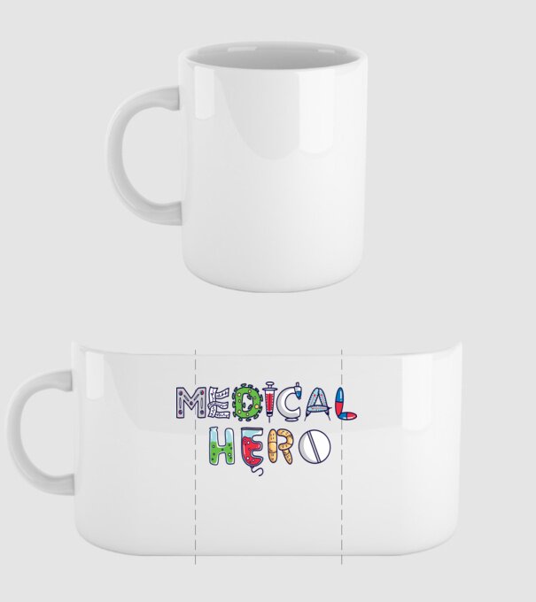 Medical Hero - Eroi de zi cu zi model alb pe tricou
