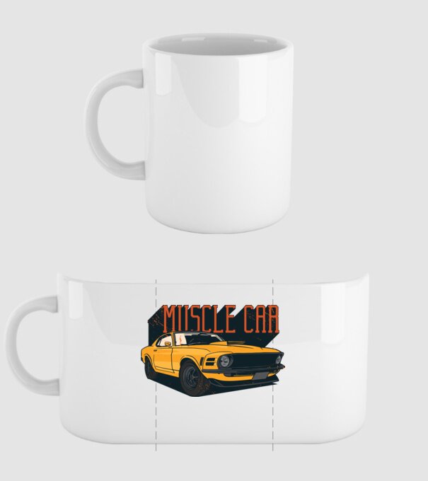 Mașină sport cool model alb pe tricou