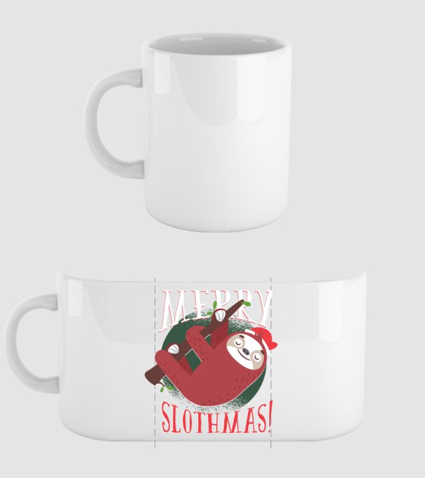 Merry Slothmas Crăciun cu Leneș model alb pe tricou