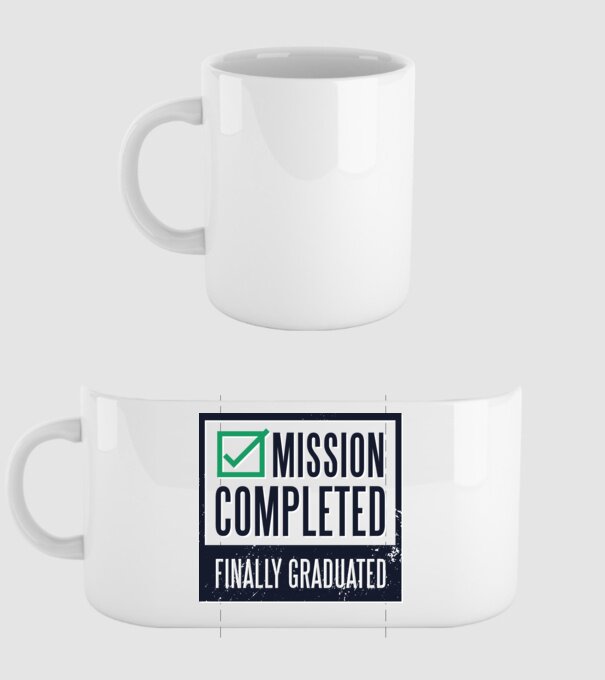 Mission completed Graduation pentru Absolvire model alb pe tricou