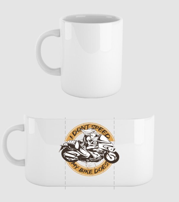 Fată Motociclist model alb pe tricou