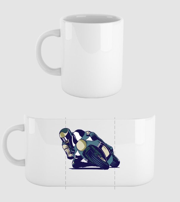 Concurent motocicletă model alb pe tricou