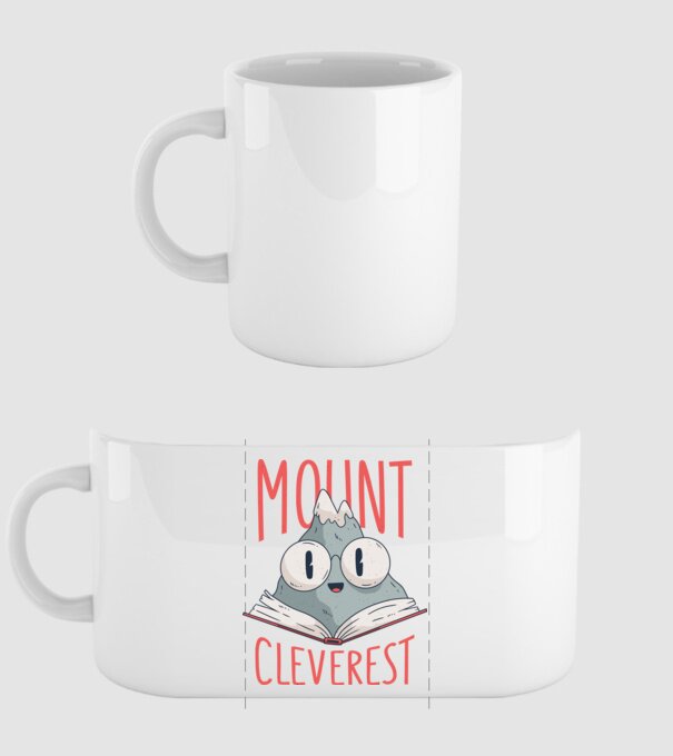 Tricou Mount Cleverest model alb pe tricou