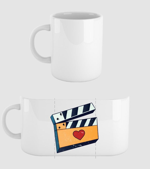 Cinema Film model alb pe tricou