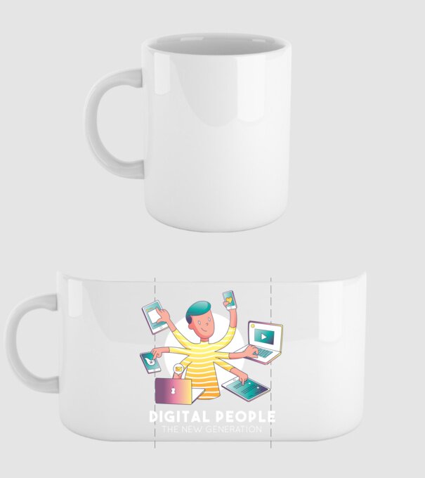 Oamenii multitasking sunt generația viitoare model alb pe tricou