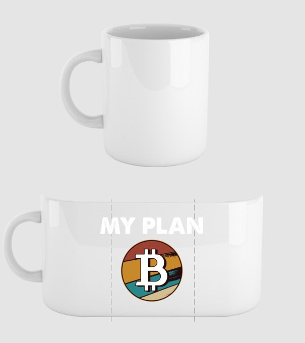 My plan B - Bitcoin model alb pe tricou