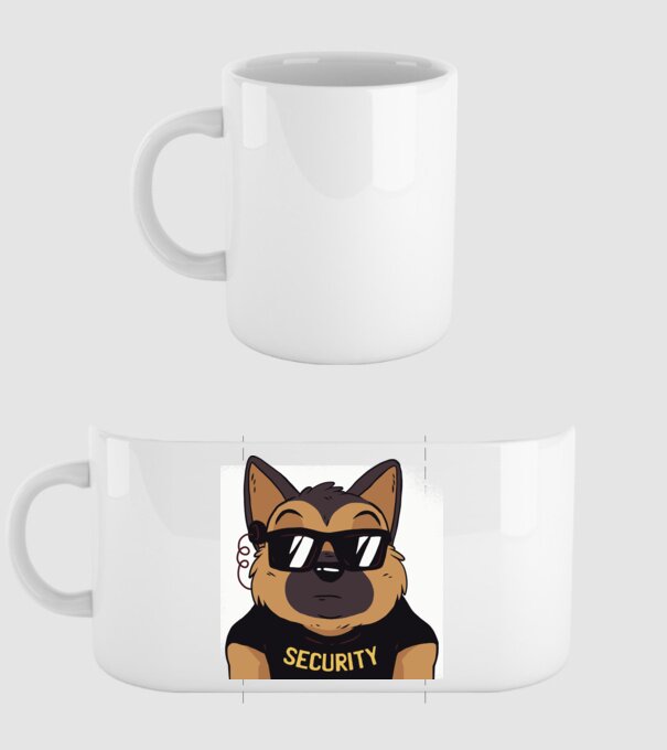 Ciobănesc german Security tricou amuzant cu Câine model alb pe tricou