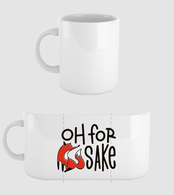 Oh for Fox Sake tricou cu vulpe model alb pe tricou