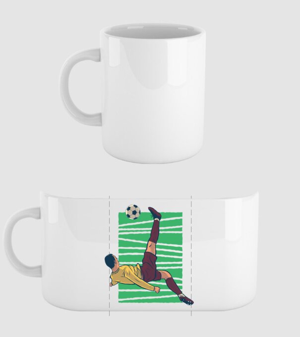 Fotbalist foarfecă model alb pe tricou