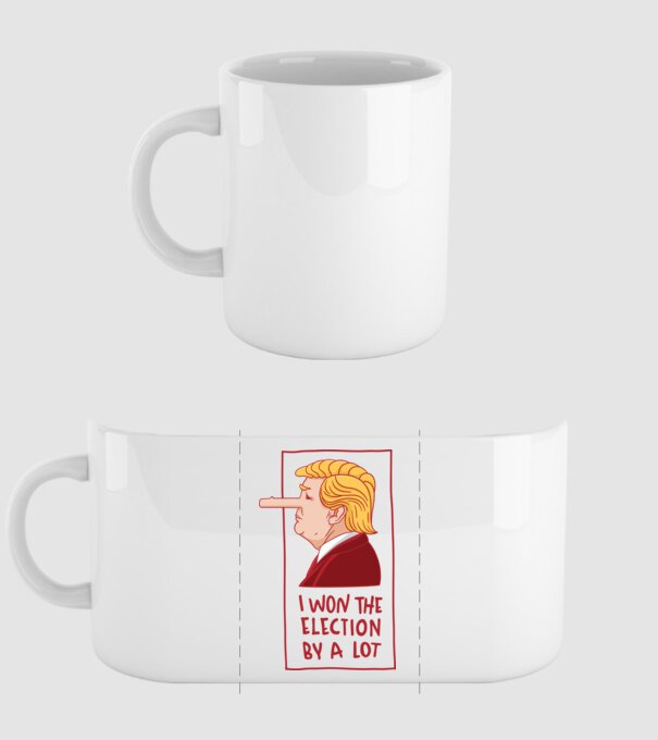 Pinocchio Trump model alb pe tricou