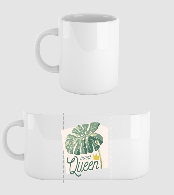 Plant Queen model alb pe tricou