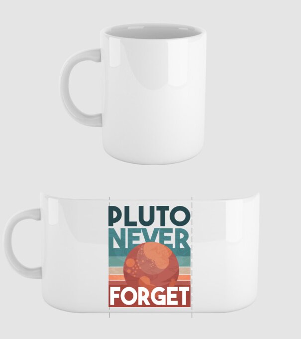 Pluto never forget model alb pe tricou