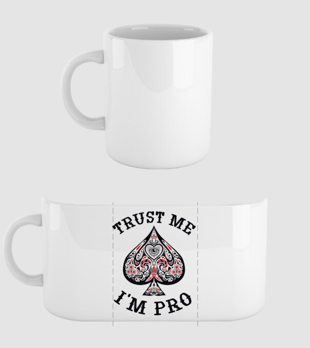 Jucător profesionist de poker model alb pe tricou