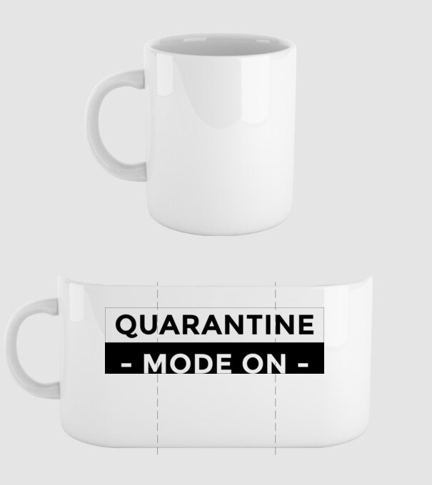 Quarantine mode on model alb pe tricou