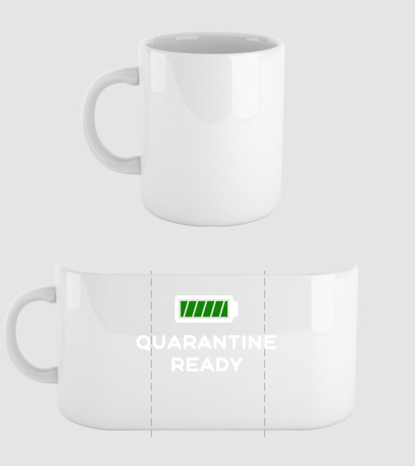 Quarantine ready model alb pe tricou