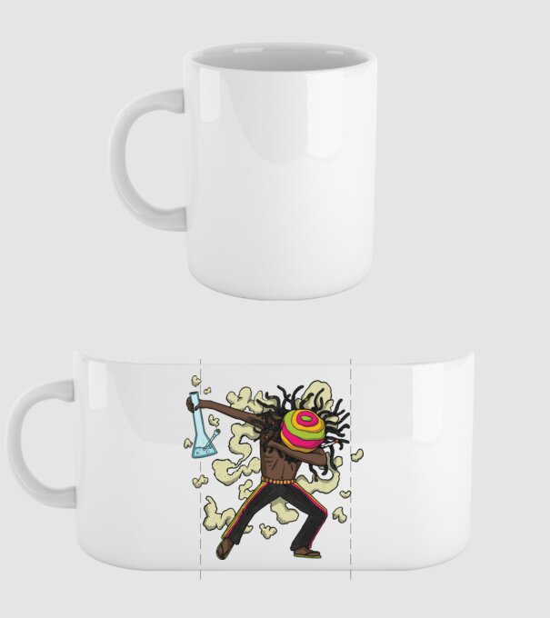 Dreadlock DAB model alb pe tricou