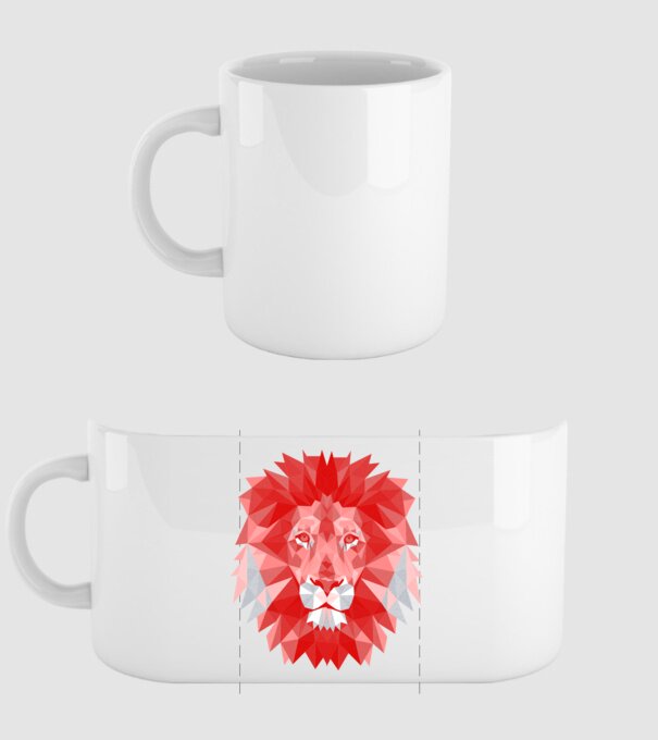 Red Lion model alb pe tricou